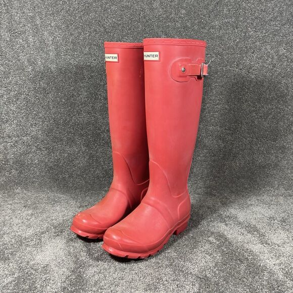 Hunter Original Tall Matte Corral Riding Rain Wellington Boots Women's Size 5 - Picture 5 of 16